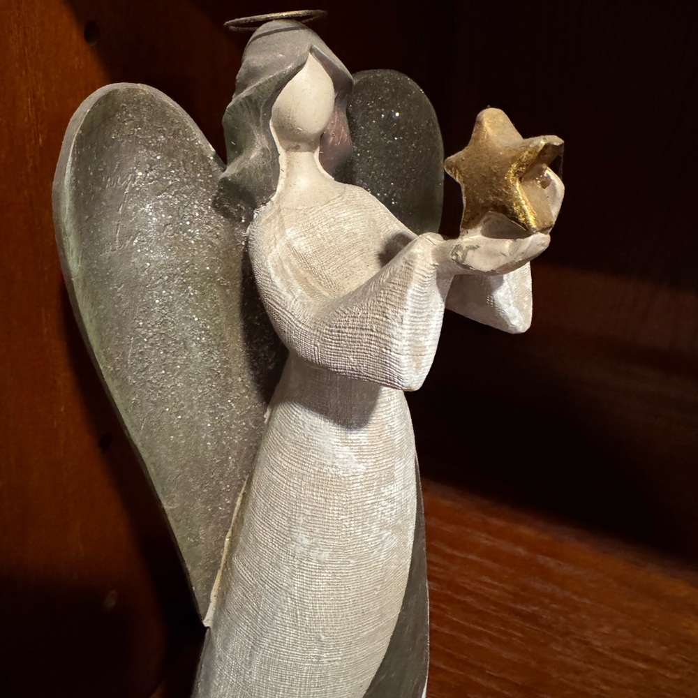 Faux Wooden Angel